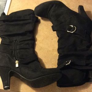 Bamboo black boots size 9